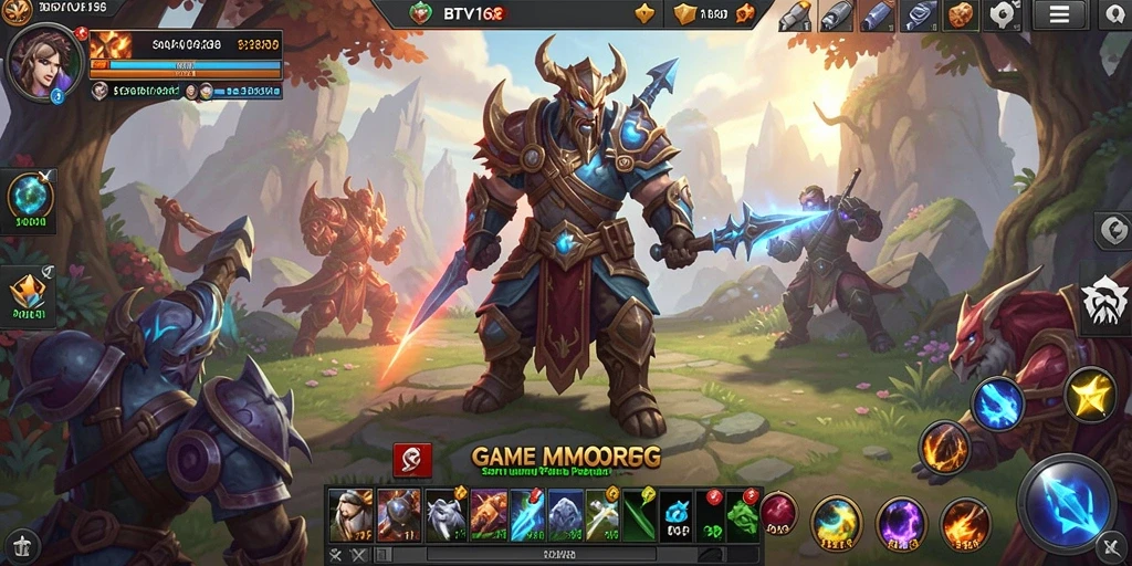 Screenshot utama BTV168 menampilkan aksi seru dalam gameplay MMORPG.