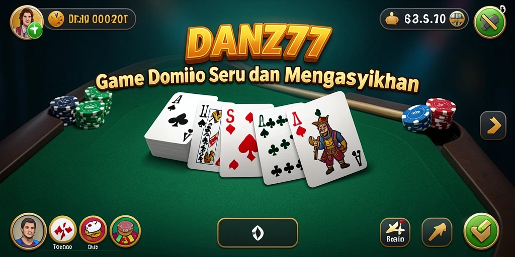 Screenshot gameplay DAN777 yang menampilkan suasana permainan domino.