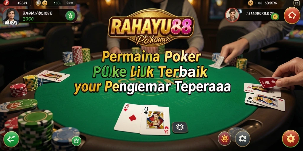 Screenshot gameplay RAHAYU88 dengan aksi Poker yang mendebarkan.