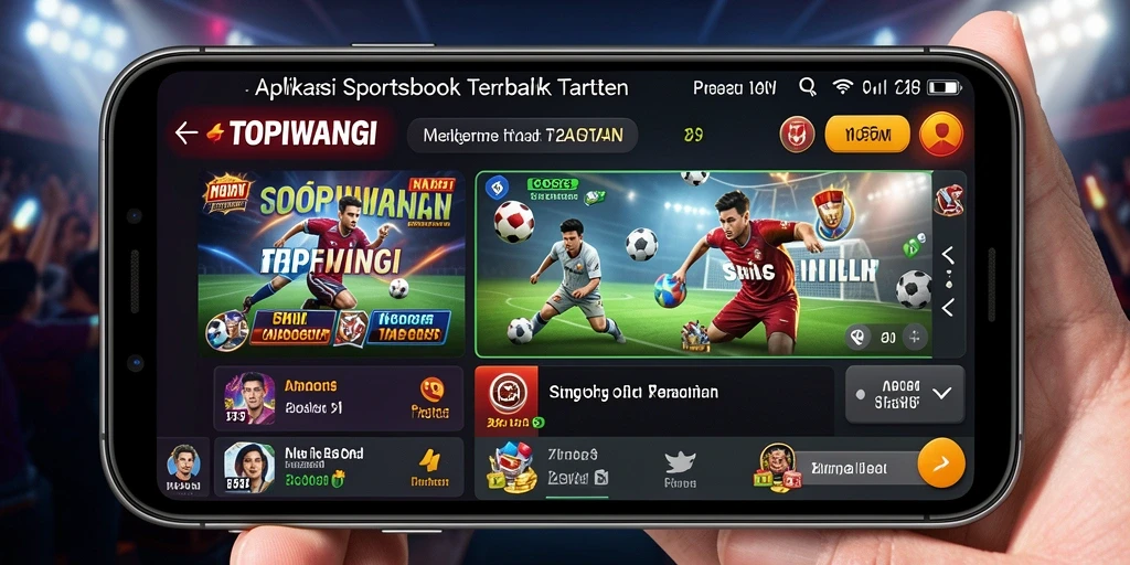 Gambaran gameplay menarik dalam aplikasi Sportsbook TOPIWANGI.